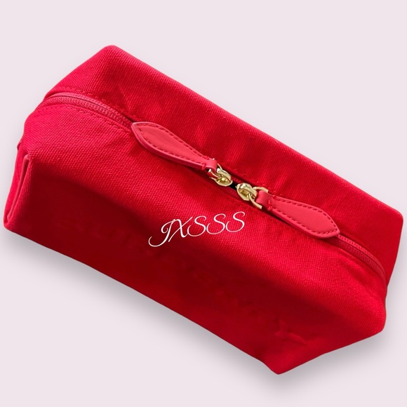 Red Burberry Beauty (Embossed) Makeup-Cosmetic Bag - Picture 8 of 11